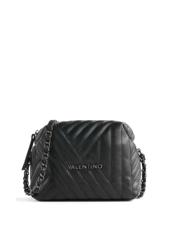 Valentino Handbags Signoria Small Quilted Crossbody Bag, Black