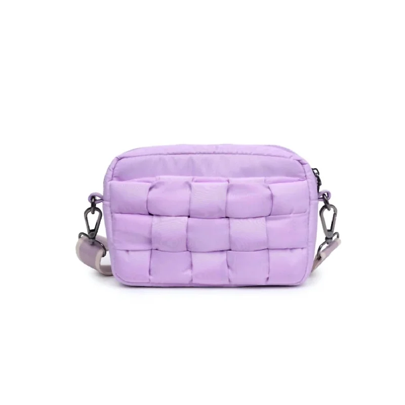 Women's Woven Crossbody Bag In Lilac