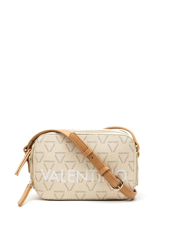 Valentino Handbags Liuto Small Crossbody Bag, Cream & Tan