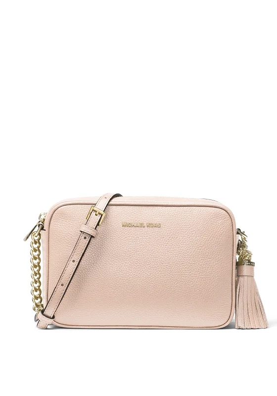 MICHAEL Michael Kors Camera Bag Leather Crossbody Bag, Soft Pink