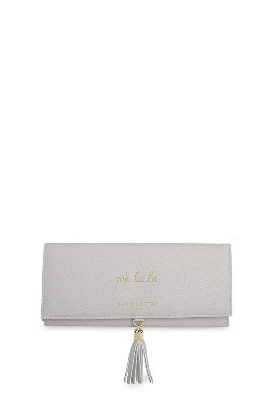 Katie Loxton Tassel Jewellery Roll, Grey Toned Lilac