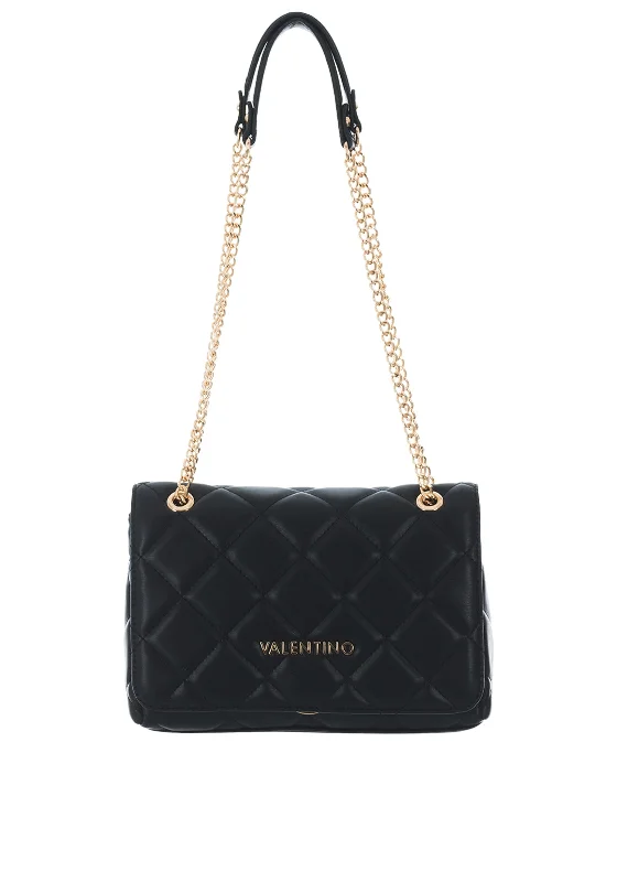 Valentino Handbags Ocarina Quilted Crossover Bag, Black