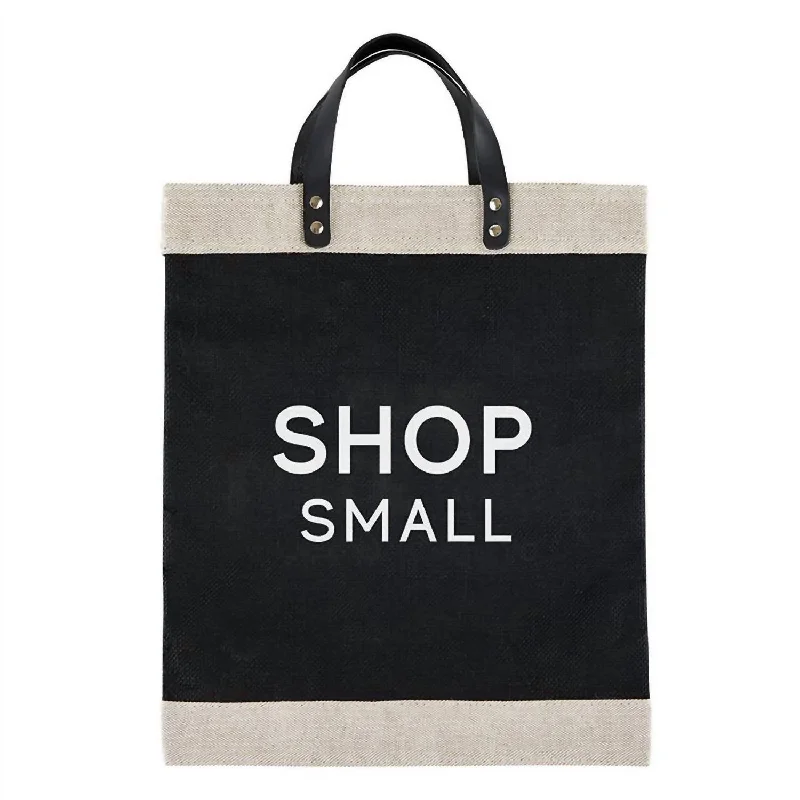 Women's Shop Small Market Tote Bag In Black