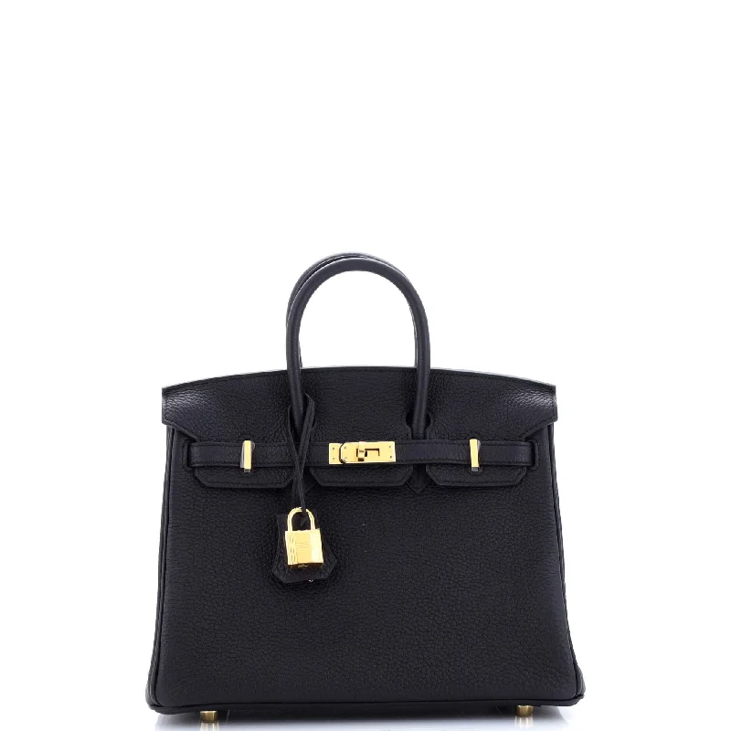 Birkin Handbag Noir Togo with Gold Hardware 25