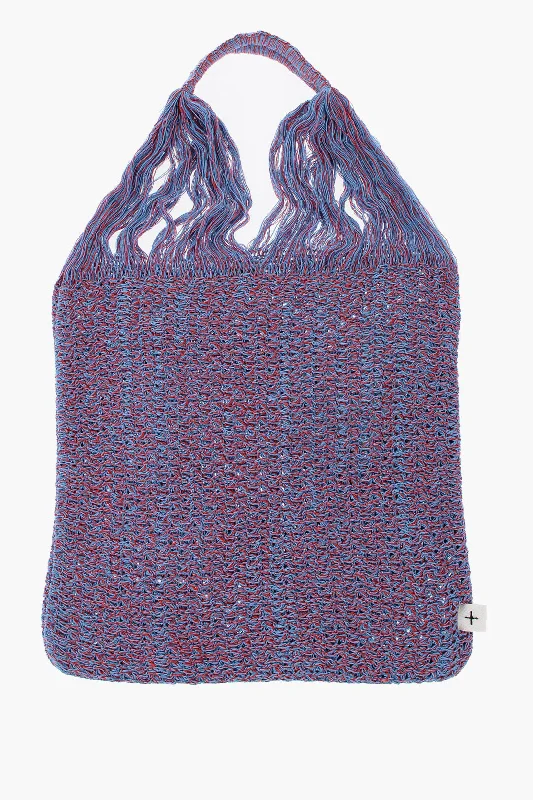 Jil Sander Double Color Knitted Tote Bag