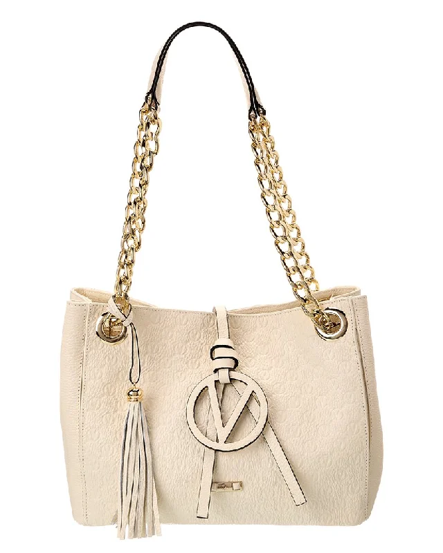 Valentino by Mario Valentino Luisa Medallion Leather Shoulder Bag