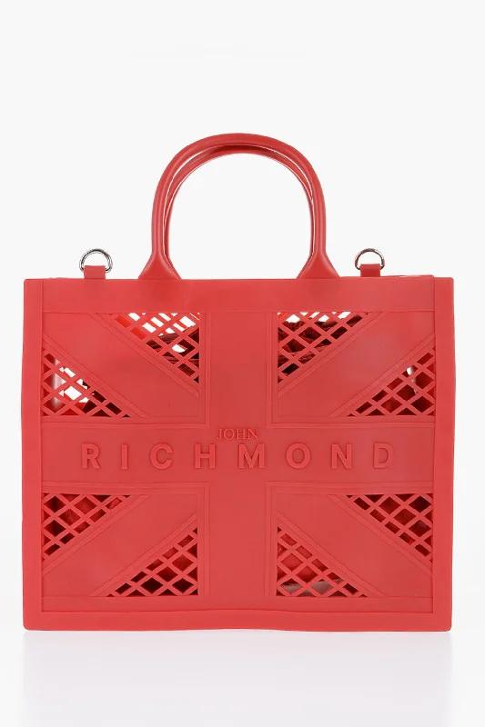 John Richmond Solid Color Cracov Tote Bag With Cut-Out Details Unica One Size