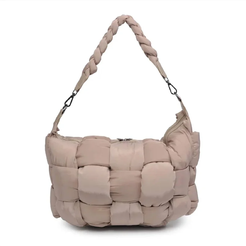 Women's Sixth Sense Large Woven Bag In Nude