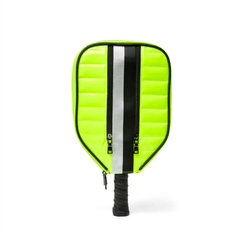 Women's Sporty Sleeve Racket Cover In Neon Yellow