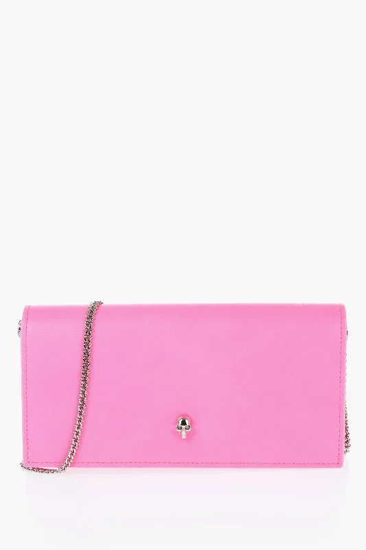 Alexander Mcqueen Leather Shulder Bag With Chain Strap