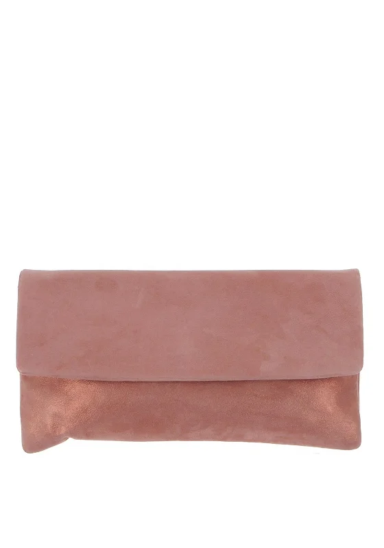 Le Babe Suede Clutch Bag, Pink