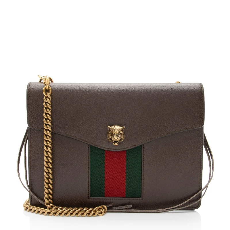 Gucci Calfskin Web Animalier Shoulder Bag