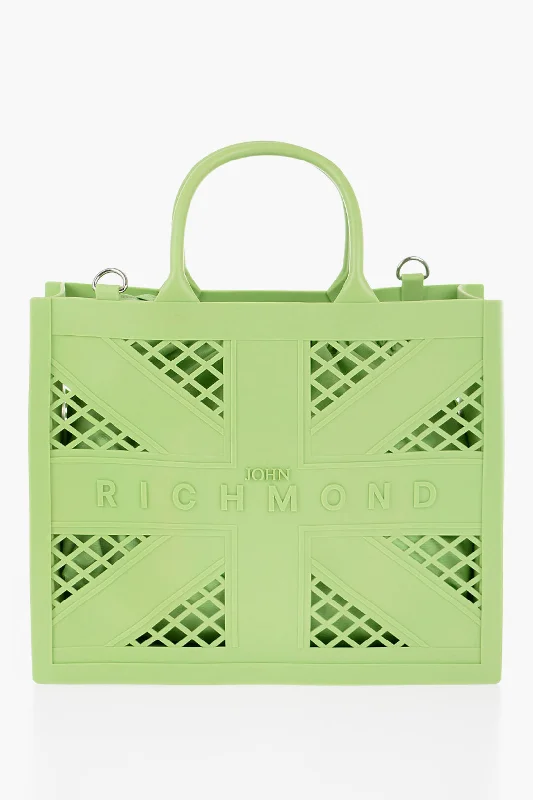 John Richmond Solid Color Cracov Tote Bag With Cut-Out Details Unica One Size