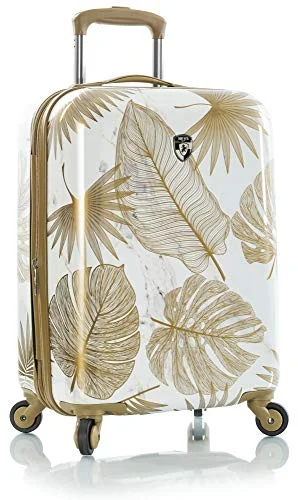 Heys America Oasis Fashion 21" Carry-on Spinner Luggage With TSA Lock (White/Gold)