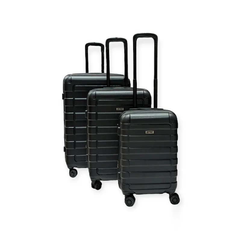 Classic Collection Black Luggage 3 Piece Set (20/26/30") Suitcase Lock Spinner