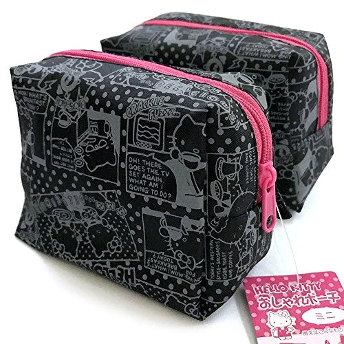 Sanrio Hello Kitty Black & White Cartoon Strip 2 Pcs Bag Set