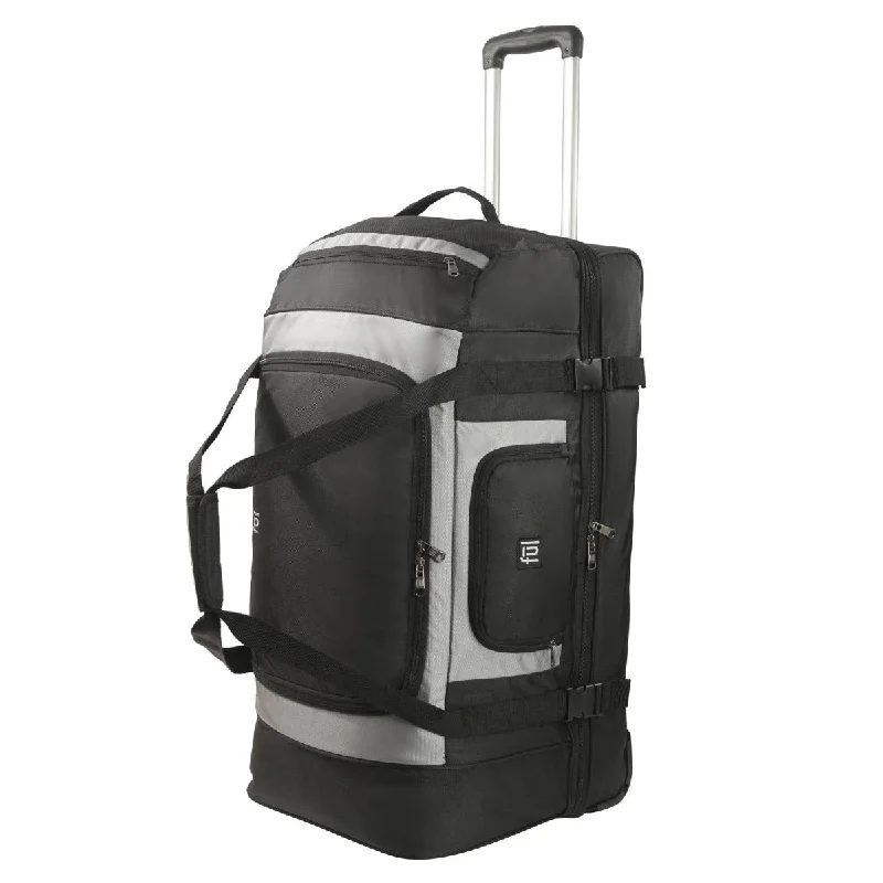 Rig Series 30" Split Level FŪL Black Rolling Duffle Bag