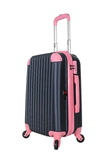 Brio Luggage Hardside Spinner Carry-On #808 Navy (Navy/ Pink)