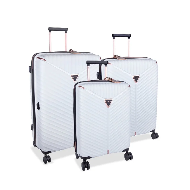 Cellini Allure 3 Piece Luggage Set | White