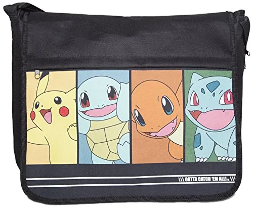 Pokemon - Starting Characters Messenger Bag | Black/Dark Blue