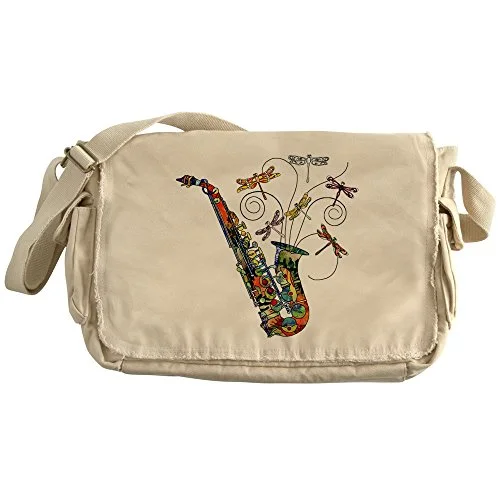 Cafepress - Wild Saxophone - Unique Messenger Bag, Canvas Courier Bag