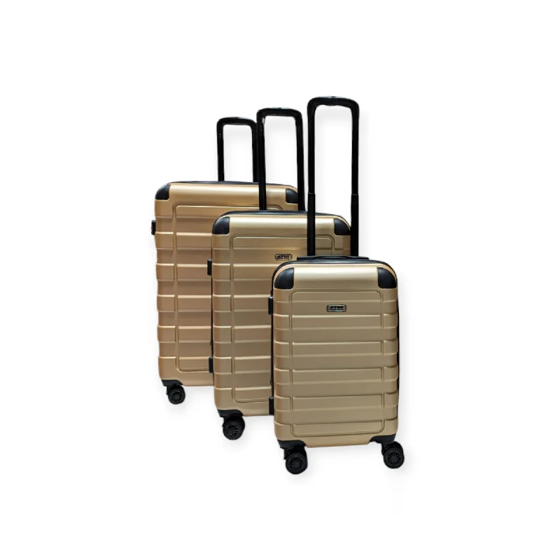 Classic Collection Gold Luggage 3 Piece Set (20/26/30") Suitcase Lock Spinner