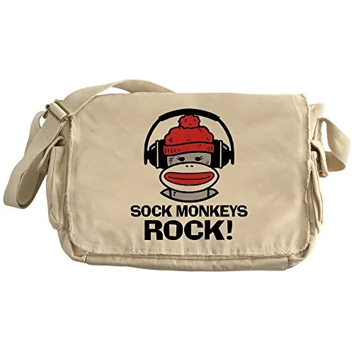 Cafepress - Sock Monkeys Rock - Unique Messenger Bag, Canvas Courier Bag