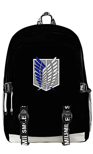 Anime Attack on Titan Bag Set Printed Large Capacity Bag Travel Bag Cosplay Backpack (Style 1)