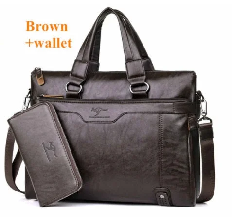 brown with wallet