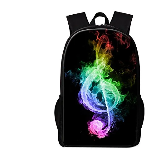 Crazytravel Bookbag Back Pack For School Child College Young Mens Womens Music Print