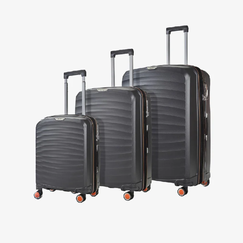 Sunwave Expandable Hardshell 3pc Set - Charcoal