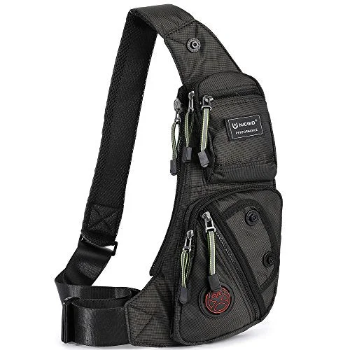 Nicgid Sling Bag Chest Shoulder Backpack Fanny Pack Crossbody Bags for Men(Black)