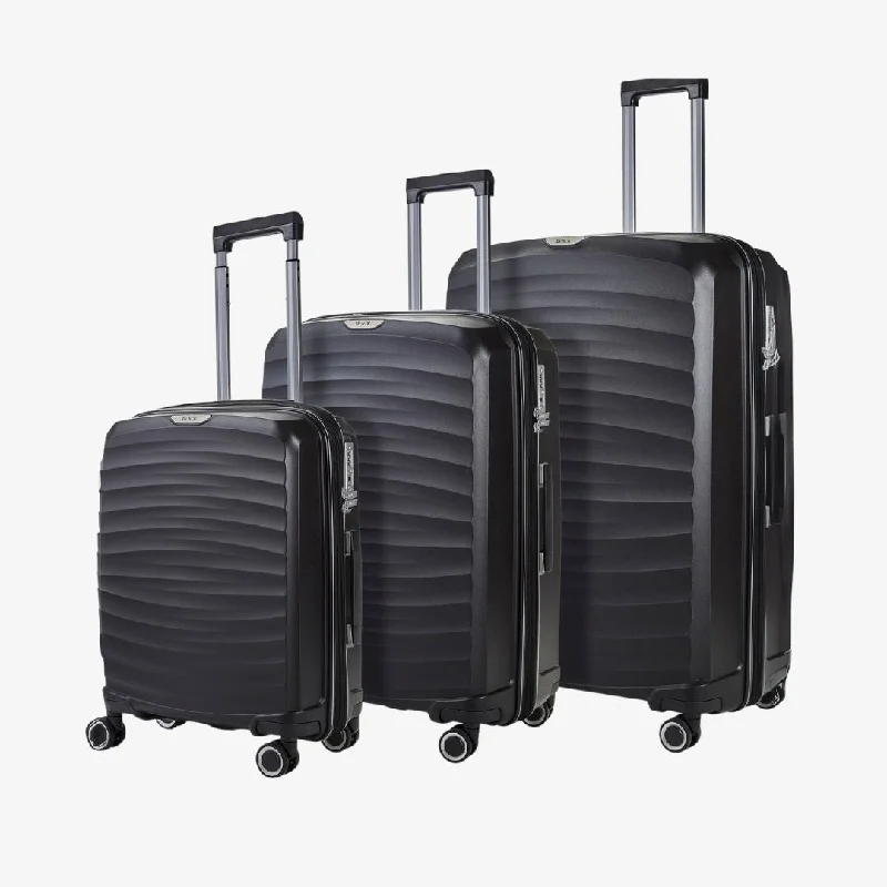 Sunwave Expandable Hardshell 3pc Set - Black