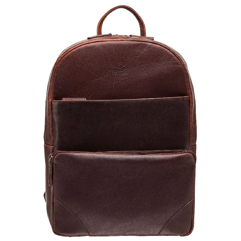 Slim Backpack for 14" Laptop, 12" x 4" x 16.25", Brown