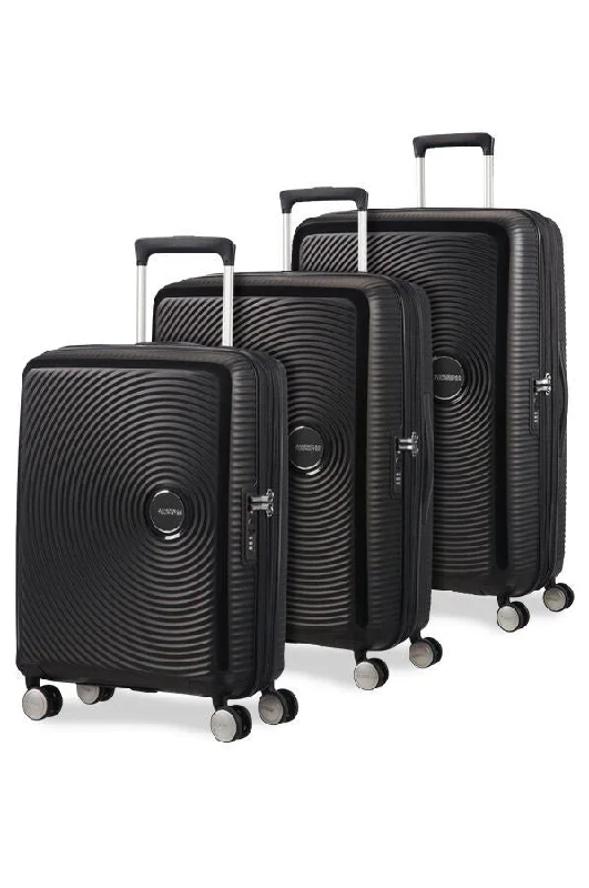 American Tourister Soundbox 3 Piece Luggage Set- Expandable | Bass Black