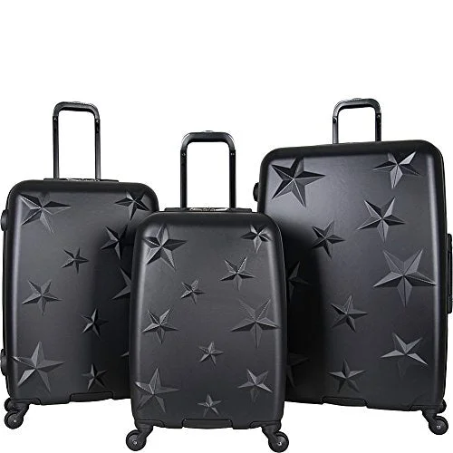 Aimee Kestenberg Women'S Abs Embossed Star 4-Wheel 3-Piece Luggage Set: 20" Carry-On, 24", 28",