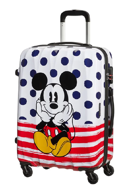 American Tourister Disney Legends Alfatwist 65cm Medium Spinner | Mickey Blue Dots