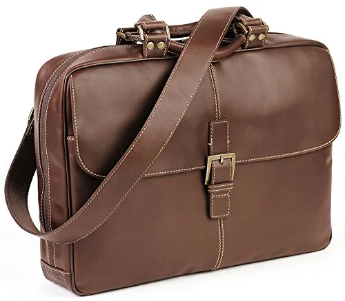 Boconi Bryant Laptop Analyst Bag (Antiqued Mahogany With Houndstooth)