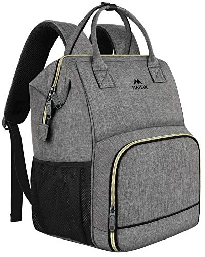 Lunch Backpack, Insulated Cooler Backpack Lunch Box Laptop Backpack with USB Port for Women Men,Water Resistant Leak-proof Lunch Bag Tote for School Work Hiking Beach Picnic Trip Fits 15.6 Inch Laptop