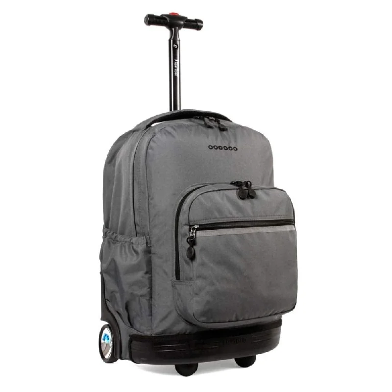 J World New York Sunrise Rolling Backpack, Grey