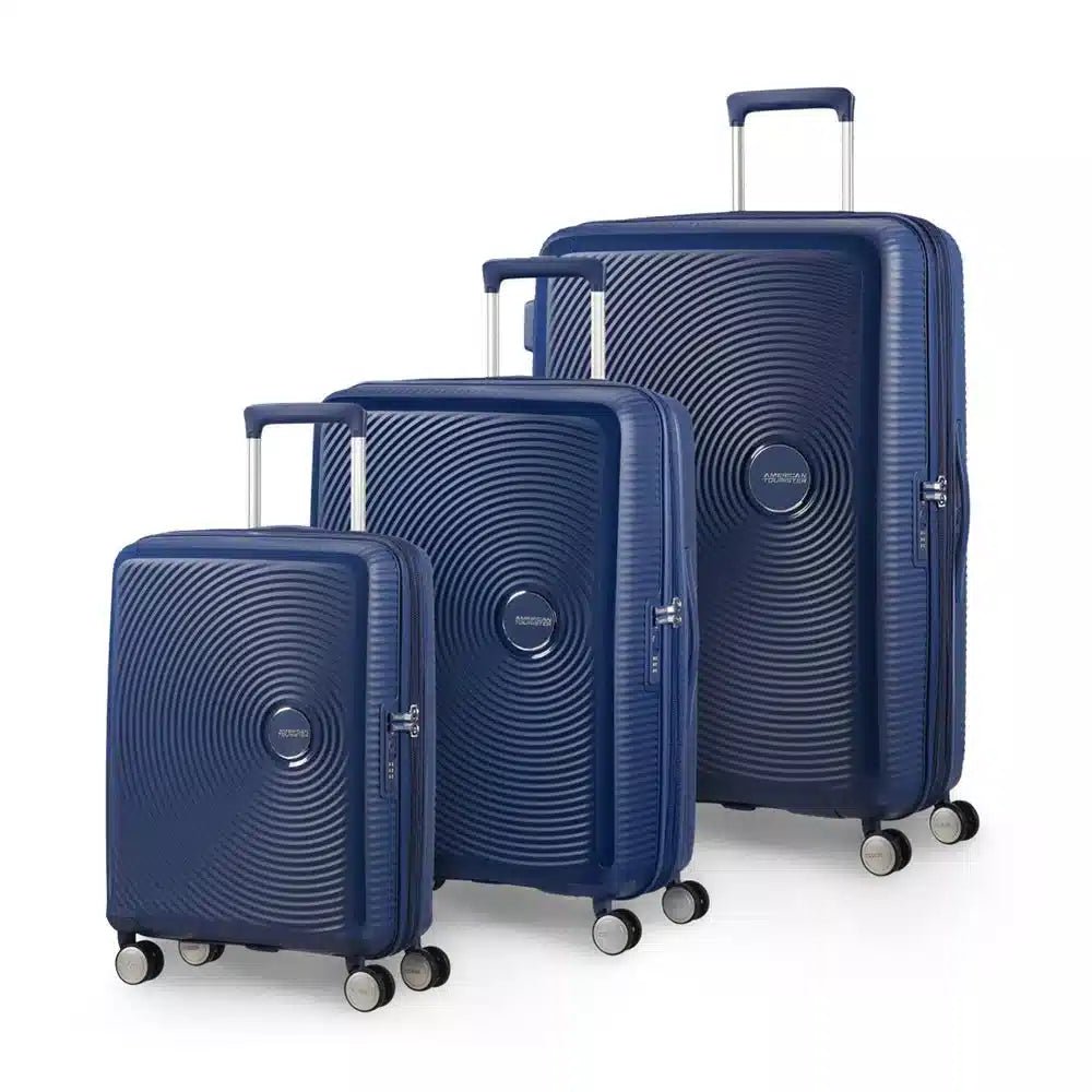 American Tourister Soundbox 3 Piece Luggage Set- Expandable | Midnight Navy