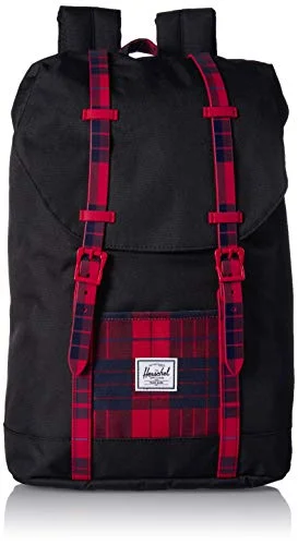 Herschel Kids' Retreat Backpack, Black/Winter Plaid, Youth