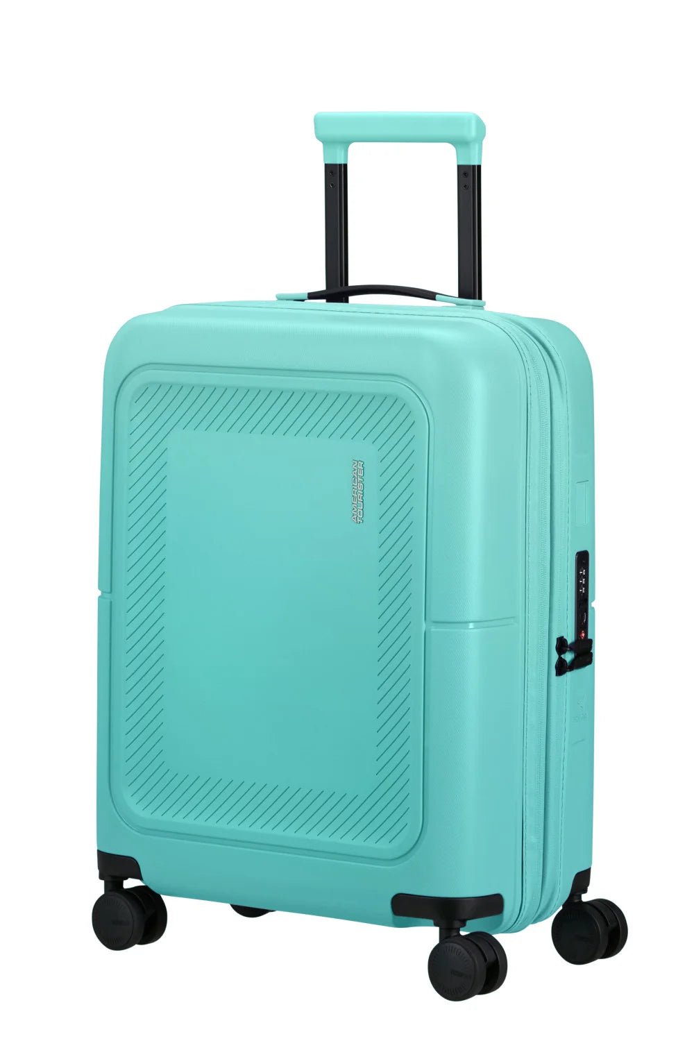 American Tourister Dashpop 55cm Cabin Spinner - Expandable | Aqua Sky