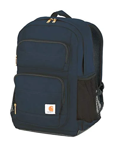 Carhartt Legacy Standard Work Backpack with Padded Laptop Sleeve and Tablet Storage, Navy, Medium