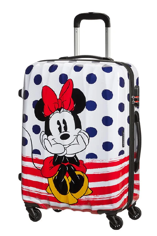 American Tourister Disney Legends Alfatwist 65cm Medium Spinner | Minnie Blue Dots