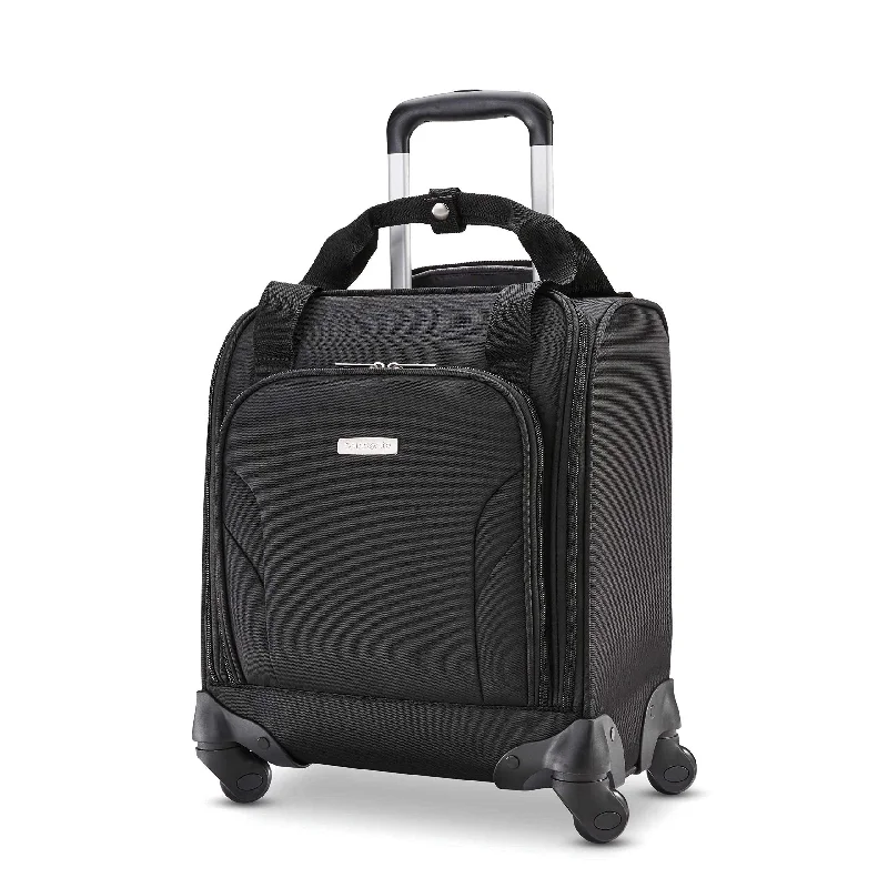 Samsonite Underseat Spinner with USB Port Carry-On Luggage, Jet Black, One Size