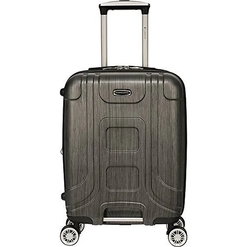 Gabbiano Provence 20" Expandable Carry-On Hardside Spinner Luggage (Black)