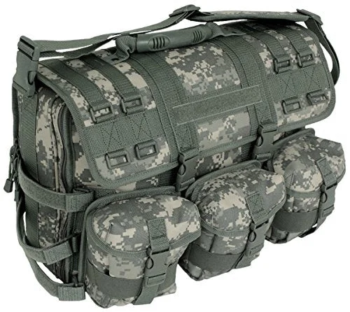 Code Alpha Computer Messenger Bag With Molle Pouches, Digital Camouflage