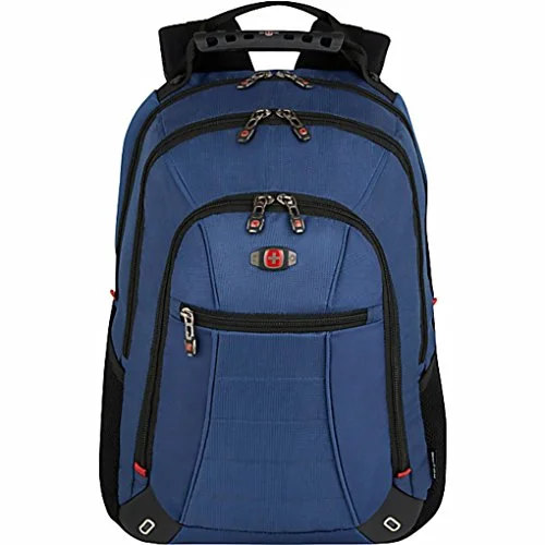 SwissGear Skywalk Double Gusset 16" Padded Laptop Backpack -Black-Blue