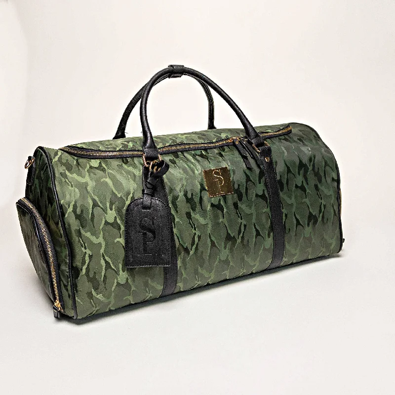 Green Camo Duffle Bag (New Weekender Design)